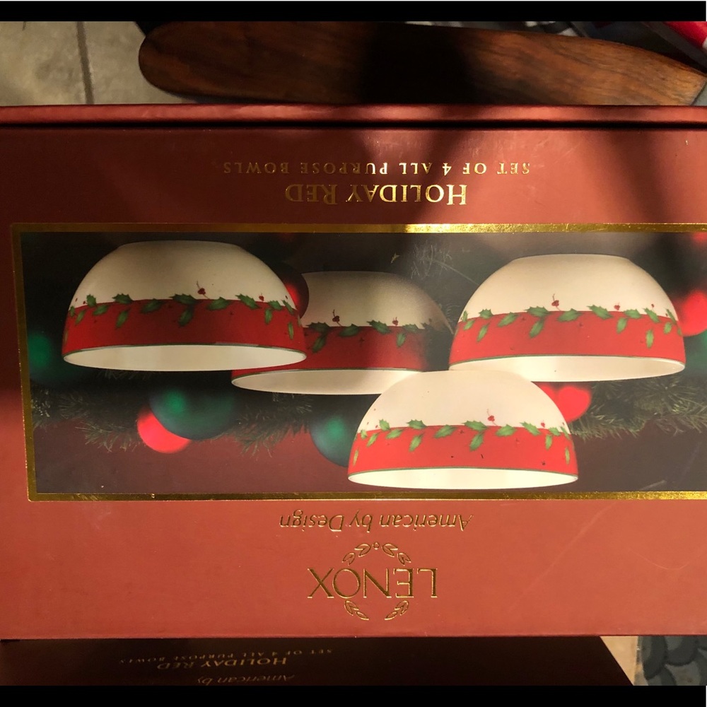 Lenox Holiday Red Bowls